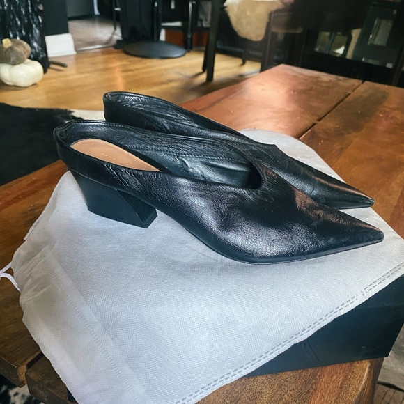 Zara leather heeled mules - Picture 6 of 7